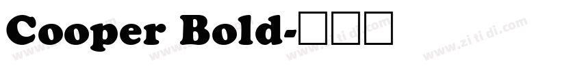 Cooper Bold字体转换